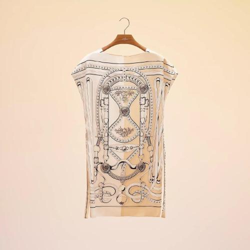  HERMES愛馬仕 22年秋冬 女士 連體衣 Tunique imprime ??Grand Tralala Cut?? H2E0622DO5R