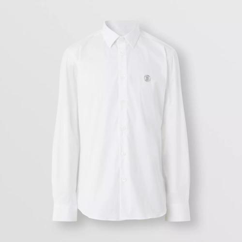  BURBERRY 22年秋冬 男士 專屬標(biāo)識圖案彈力棉質(zhì)混紡襯衫 80427711 預(yù)定商品1-3周發(fā)貨