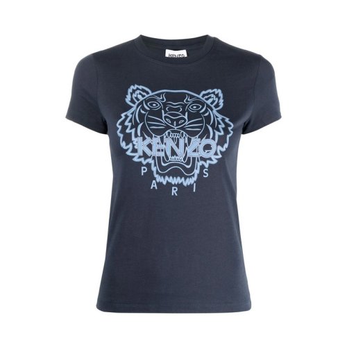  KENZO/高田賢三 女士藍(lán)色棉質(zhì)短袖T恤 FB62TS8404YG 79 PLFSX
