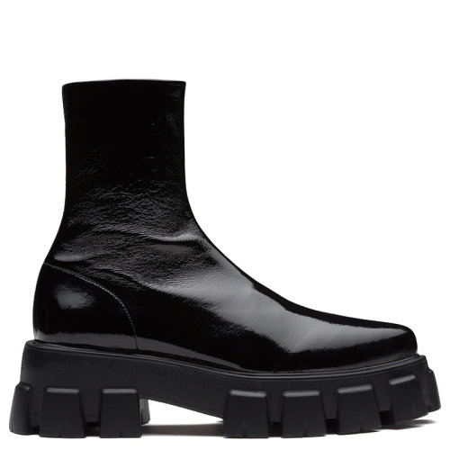 PRADA/普拉達(dá) Monolith系列 女士黑色漆皮尖頭踝靴1U668M_3LBK_F0002_F_055