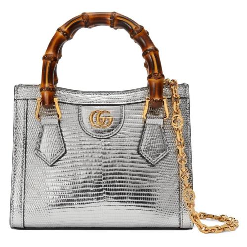  GUCCI古馳 22年秋冬 女士 Gucci Diana竹節(jié)_迷你托特包 707449 EYZ0G 8106