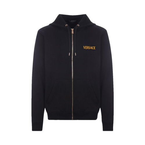 VERSACE/范思哲 男士黑色棉質(zhì)徽標(biāo)裝飾上衣外套 1004014-1A02893-1B000