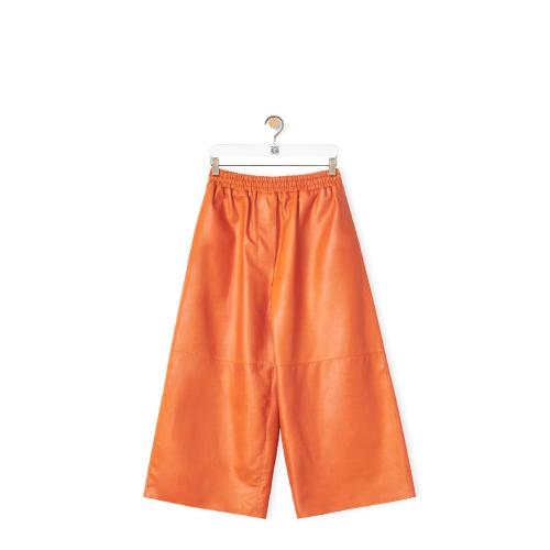  LOEWE羅意威 22年秋冬 女士 休閑褲 Cropped trousers in nappa S359Y54L11-9100
