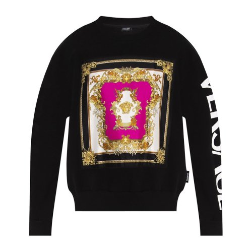  VERSACE/范思哲 女士黑色棉質(zhì)衛(wèi)衣 1001569 1A01174 2B070 PLFSX