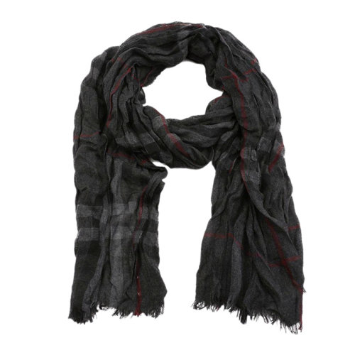 BURBERRY/博柏利 男女通用 中性經典HERITAGE褶皺格紋羊絨圍巾圍脖 多色可選