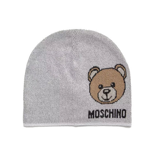 MOSCHINO/莫斯奇諾 男女同款 灰色羊毛時(shí)尚帽子 65214M2346001