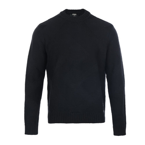 FENDI/芬迪21新品休閑簡約羊毛套頭男士針織衫/毛衣FZY490AH2XF