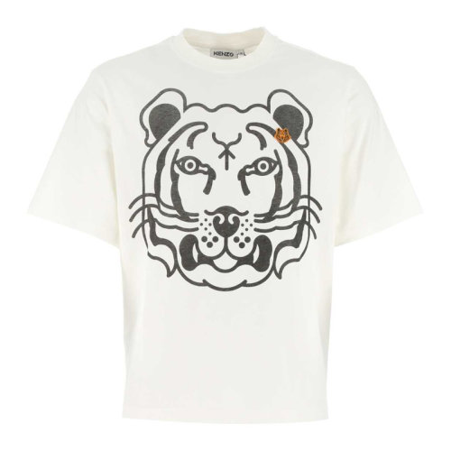 KENZO 高田賢三 男士 服裝  白色圓領(lǐng)虎頭棉質(zhì)T恤 男士短袖T恤