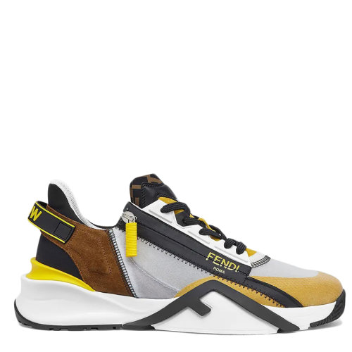 FENDI/芬迪 男士拼色尼龍F(tuán)endi Flow字母低幫運(yùn)動(dòng)鞋7E1392AD7VF1C2F
