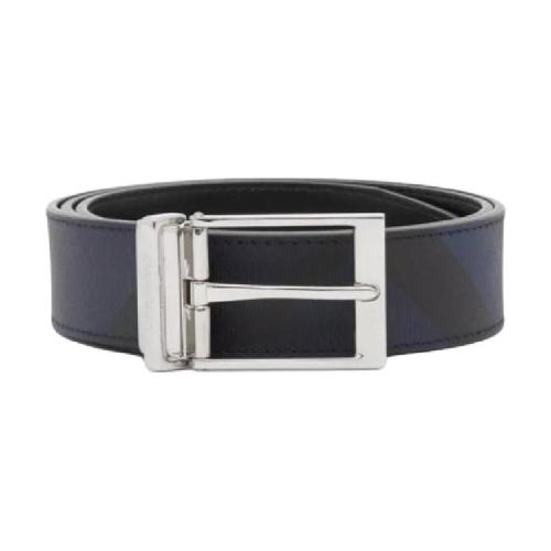  BURBERRY 22年秋冬 男士 雙面兩用 London 格紋拼皮革腰帶 80401901 預(yù)定商品1-3周發(fā)貨