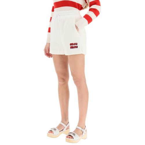  Miu Miu/繆繆 女士白色棉質(zhì)牛仔褲 MJP274 H39 F0009 PLFSX