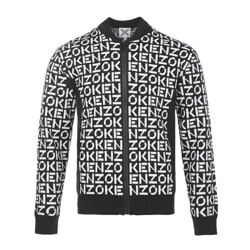 KENZO/高田賢三22春夏全幅字母提花開胸男士針織衫/毛衣 FC55BL691