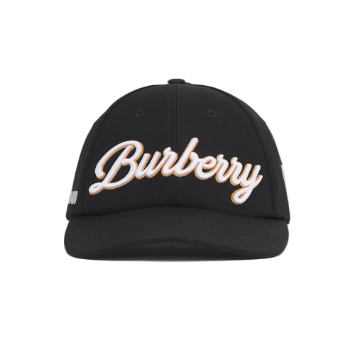 BURBERRY/博柏利 22年秋冬新款 男女同款海軍藍(lán)色純棉刺繡蒙太奇裝飾嘎巴甸棒球帽鴨舌帽80562751