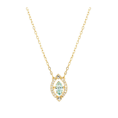 Swarovski/施華洛世奇 SPARKLING DANCE系列 女士綠色仿水晶石跳動的心項鏈吊墜鎖骨鏈 多色可選