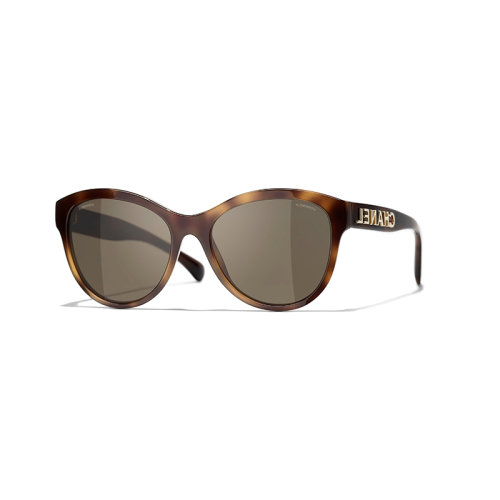 Chanel/香奈兒 22年春夏新款 Pantos系列 女士棕色鏡片玳瑁色醋酯纖維鏡框太陽(yáng)眼鏡墨鏡A71434X08101S1366