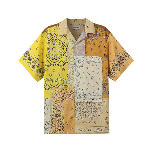 KENZO/高田賢三【22春夏新款】男士棉質(zhì)寬松版休閑短袖襯衫 5CH144 9F5