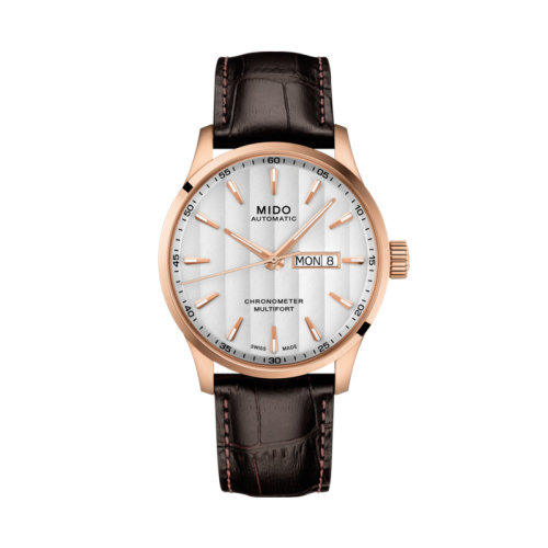  mido/美度  舵手系列新款自動(dòng)機(jī)械男士棕色皮表帶腕表42毫米 M038.431.36.031.00