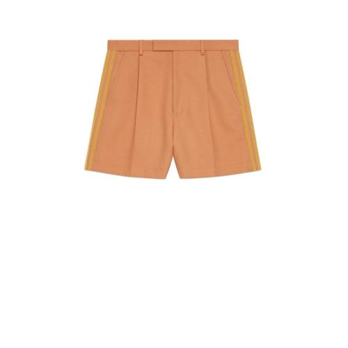  GUCCI古馳 22年秋冬 男士 adidas x Gucci聯(lián)名系列順滑粗斜紋布短褲 691437 ZAJRT 2190