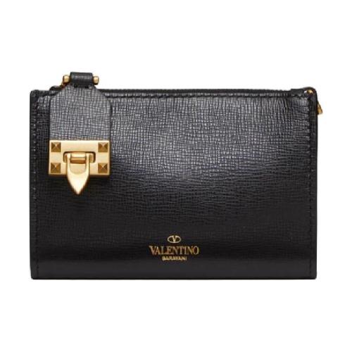  VALENTINO華倫天奴 22年秋冬 女士 錢包 PORTE-MONNAIE ET PORTE-CARTES ZIPPé ROCKSTUD VALE 預(yù)定商品1-3周發(fā)貨