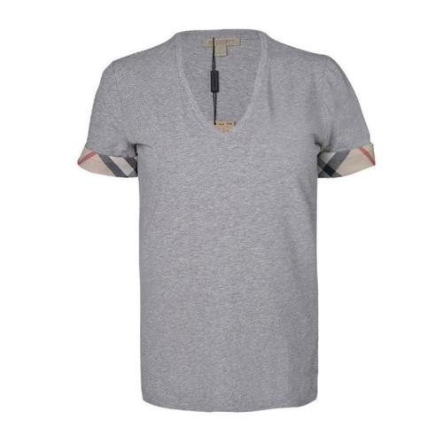 BURBERRY/博柏利 女士灰色棉質(zhì)短袖T恤 39339281