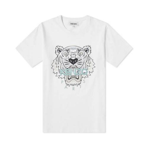  KENZO/高田賢三 男士白色虎頭圖案圓領(lǐng)T恤 FA65TS0204YA-01 PLFSX