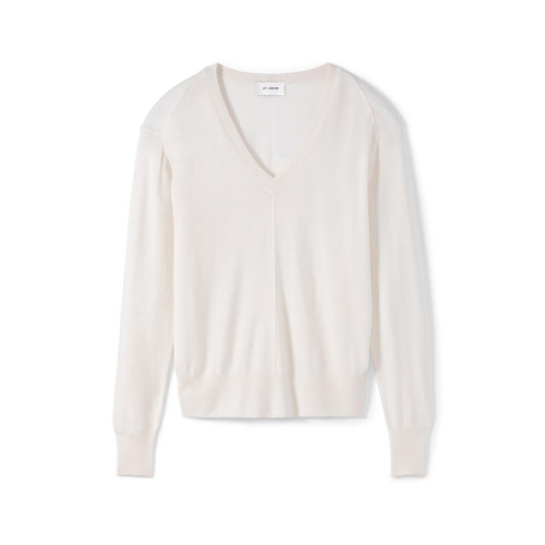 St.John/盛薔山羊絨混紡V領(lǐng)女士針織衫/毛衣 K5110L1