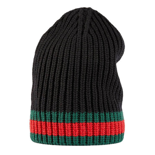 GUCCI/古馳  男士黑色羊毛時(shí)尚經(jīng)典針織帽帽子  429753 4G206 1000  GMH0012CD