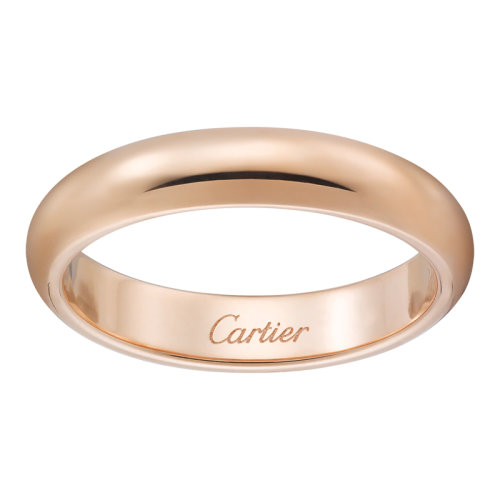 CARTIER/卡地亞 18K金玫瑰金 經(jīng)典簡約大氣 小號1895結(jié)婚求婚訂婚對戒戒指   B4096600