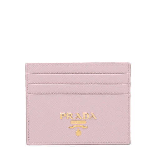 PRADA/普拉達(dá) 22年新款 女士粉色皮革金標(biāo)卡夾1MC025_QWA_F0E