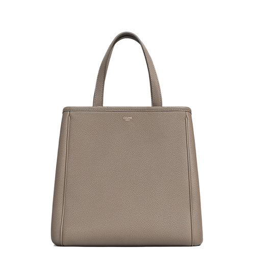 CELINE/賽琳 FOLDED系列 女士小號(hào)灰褐色粒面小牛皮可折疊式手提包194073CR7.18TP