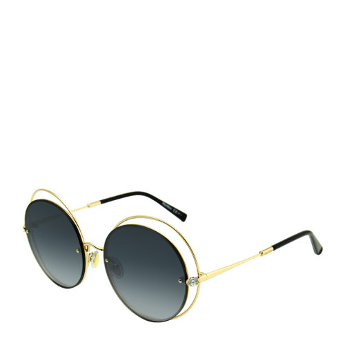 MaxMara/麥絲瑪拉 復(fù)古 圓形 亮鉆 裝飾 合金 鏤空 鏡框 女士 太陽鏡 3色可選 墨鏡 眼鏡 MMSHINE I 56mm