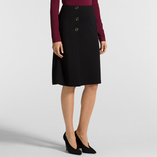 St.John/盛薔羊毛混紡包臀粗花呢針織女士半身裙K71X022