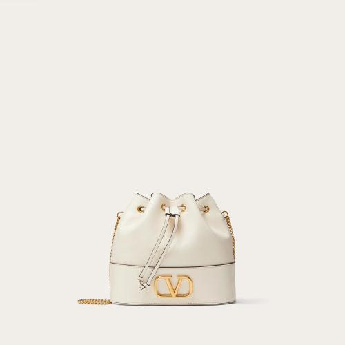  VALENTINO華倫天奴 22年秋冬 女士 單肩包 MINI SAC SEAU VLOGO SIGNATURE EN NAPPA A_VEC CHA