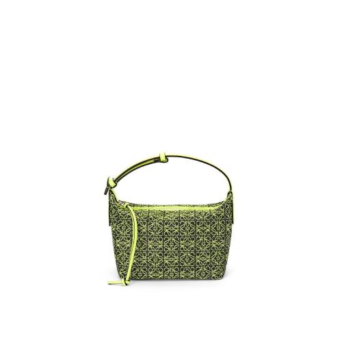  LOEWE羅意威 22年秋冬 女士 單肩包 Small Cubi bag in Anagram jacquard and calfskin A906K7