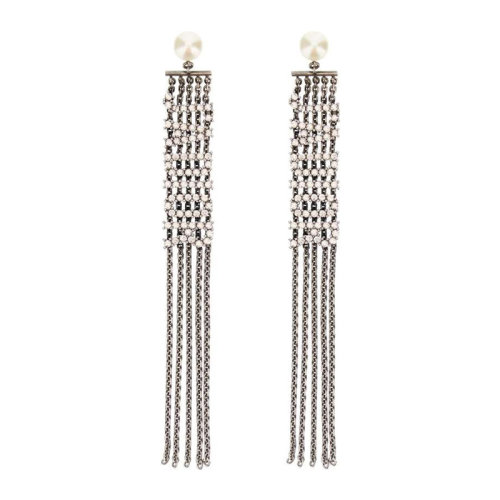 DIOR/迪奧 女士銀色長款水晶鏈?zhǔn)蕉椂鷫嫸h(huán) E1041ADRCY-909