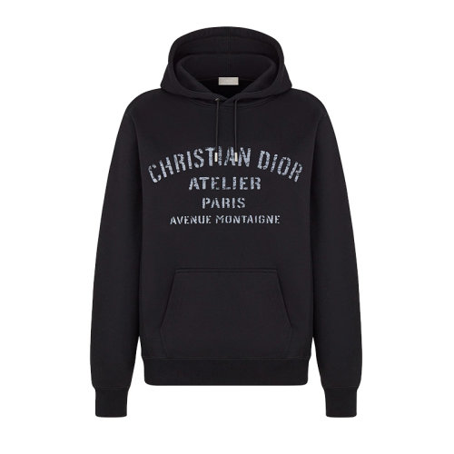  DIOR/迪奧  男士CHRISTIAN DIOR ATELIER黑色連帽衛(wèi)衣 043J646A0531_C988
