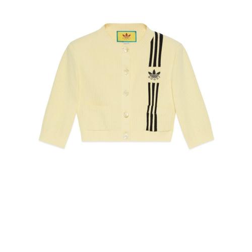  GUCCI古馳 22年秋冬 女士 adidas x Gucci聯(lián)名系列短款開衫 693785 XKCDQ 7467