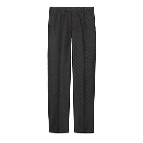  GUCCI古馳 22年秋冬 男士 羊毛真絲馬銜扣緊身褲 720965 ZAKIT 1000