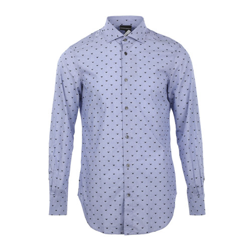 Emporio Armani/安普里奧阿瑪尼22年全幅徽標(biāo)男士長(zhǎng)袖襯衫 3L1C861NBSZ