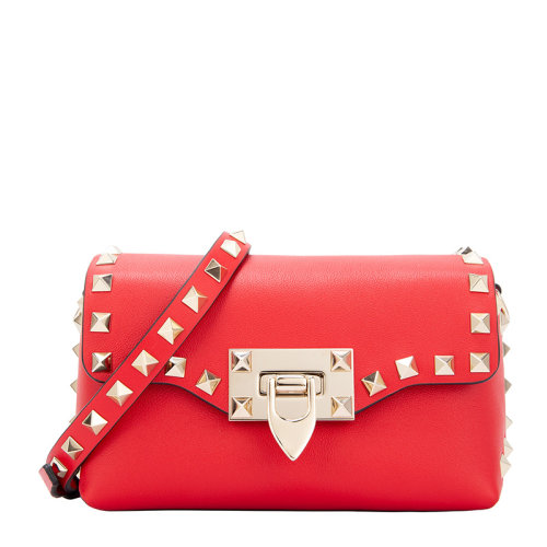 Valentino/華倫天奴 女士牛皮鉚釘時(shí)尚經(jīng)典單肩鏈條斜跨手提包單肩包