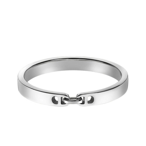 HERMES/愛(ài)馬仕 經(jīng)典Ever Cha?ne d'Ancre系列 小號(hào)950鉑金結(jié)婚戒指H119846B