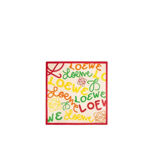  LOEWE羅意威 22年秋冬 女士 圍巾 LOEWE scarf in cotton and silk F606257X92-3527