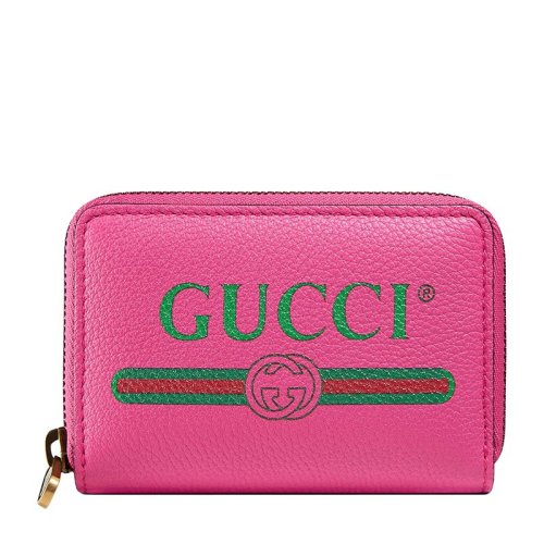 GUCCI 古馳   女士牛皮LOGO印花零錢包晚宴包手拿包