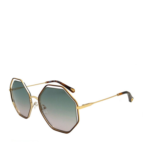 CHLOE/克洛伊 吳謹(jǐn)言 明星同款 蔻依 女士 太陽鏡 不規(guī)則 多邊 花瓣形 漸變色鏡片 墨鏡 眼鏡 CE132S 53/58mm CHLOE 克洛伊