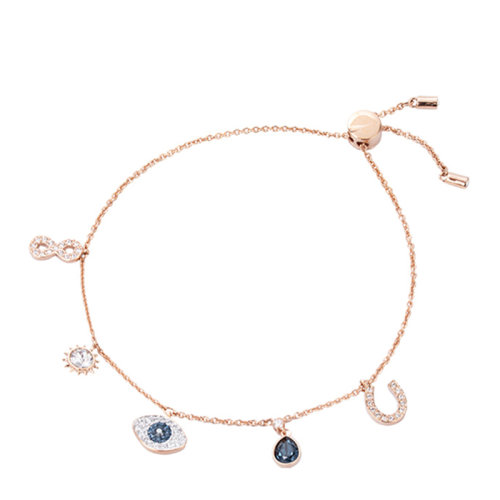 Swarovski/施華洛世奇 女士玫瑰金色仿水晶石波西米亞風(fēng)搶眼奪目華麗手鐲手環(huán)手鏈 5497668