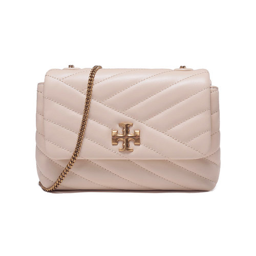 Tory Burch/湯麗柏琦 【22秋冬新款】 女士KIRA系列皮革CHEVRON雙T LOGO單肩斜挎包鏈條包迷你款 90460