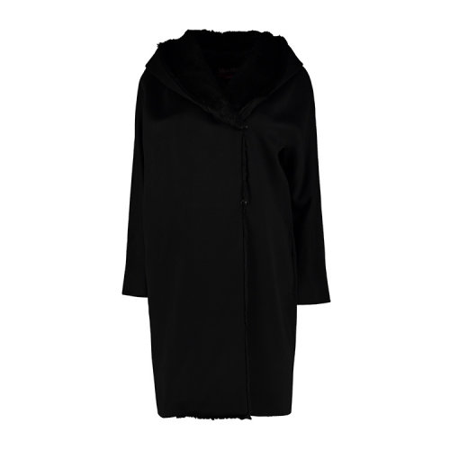 MaxMara/麥絲瑪拉  女士 女裝時(shí)尚百搭黑色翻領(lǐng)大衣 MAX CEYLON 013