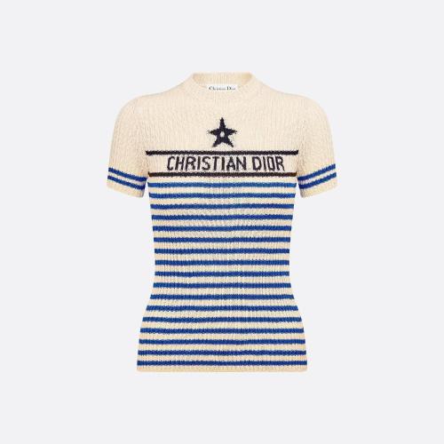  DIOR迪奧 22年秋冬 女士 針織衫 Pull a manches courtes PORTOFINO Dioriviera 244S15PO730_X