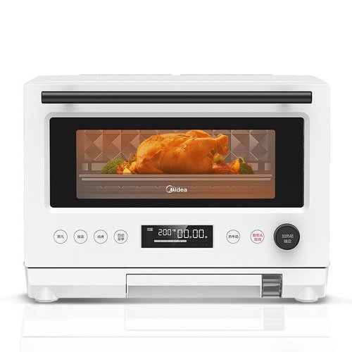 Midea/美的PG2310家用微波爐電烤箱蒸箱微蒸烤一體機(jī)變頻火力廣域控溫烘焙高溫純蒸簡(jiǎn)約北歐白23L
