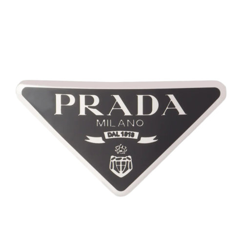 PRADA/普拉達(dá)  女士黑色三角形徽標(biāo)金屬發(fā)夾1IF050_2BA6_F0002